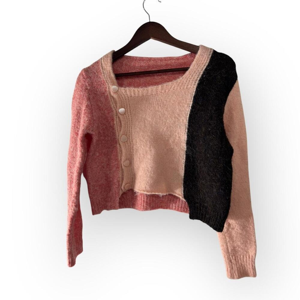 Y2k 90s Women's cropped crop top mid‎ drift sweater knit cardigan